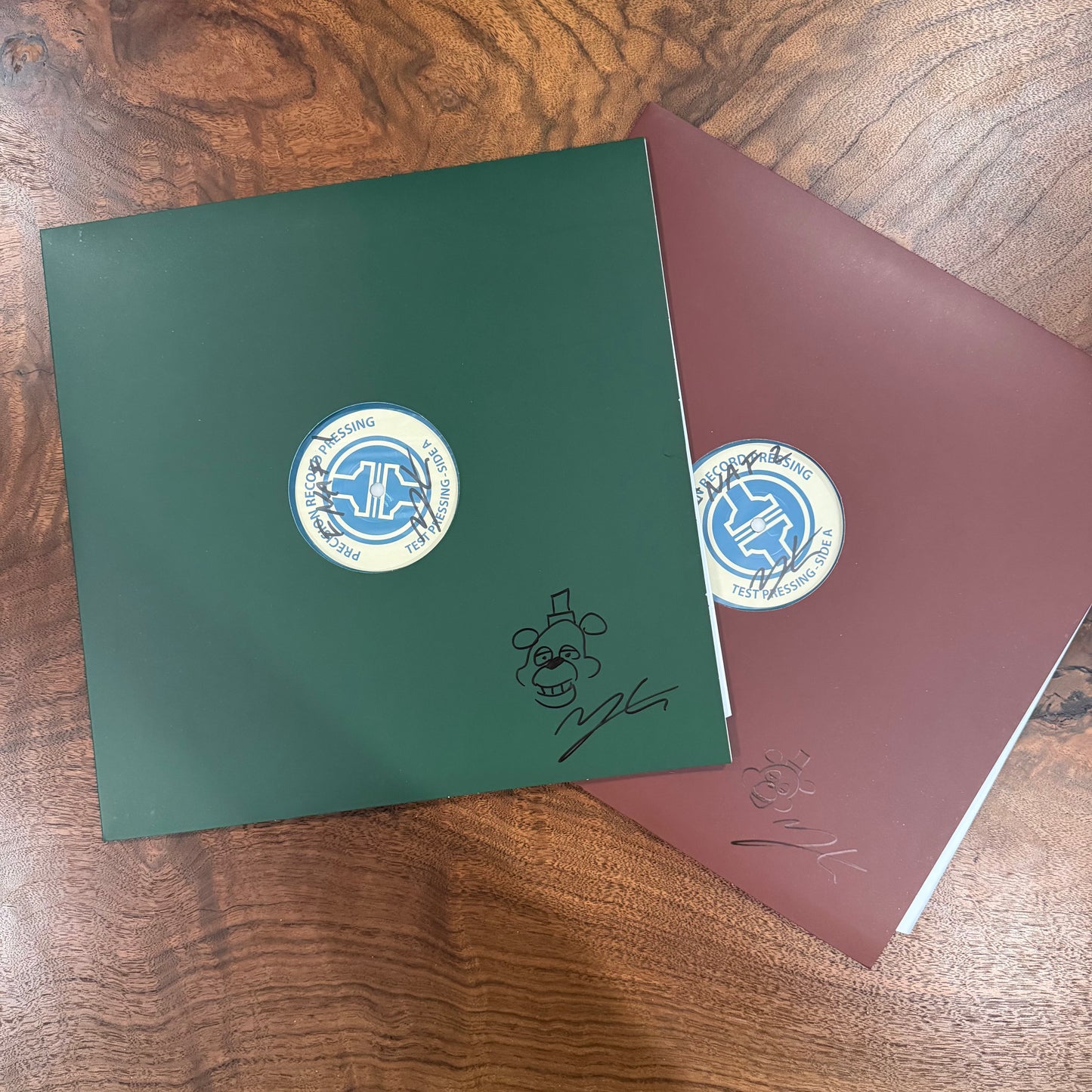 NateWantsToBattle Vinyl Proof - “Five Nights at Freddy's Dual LP" 1